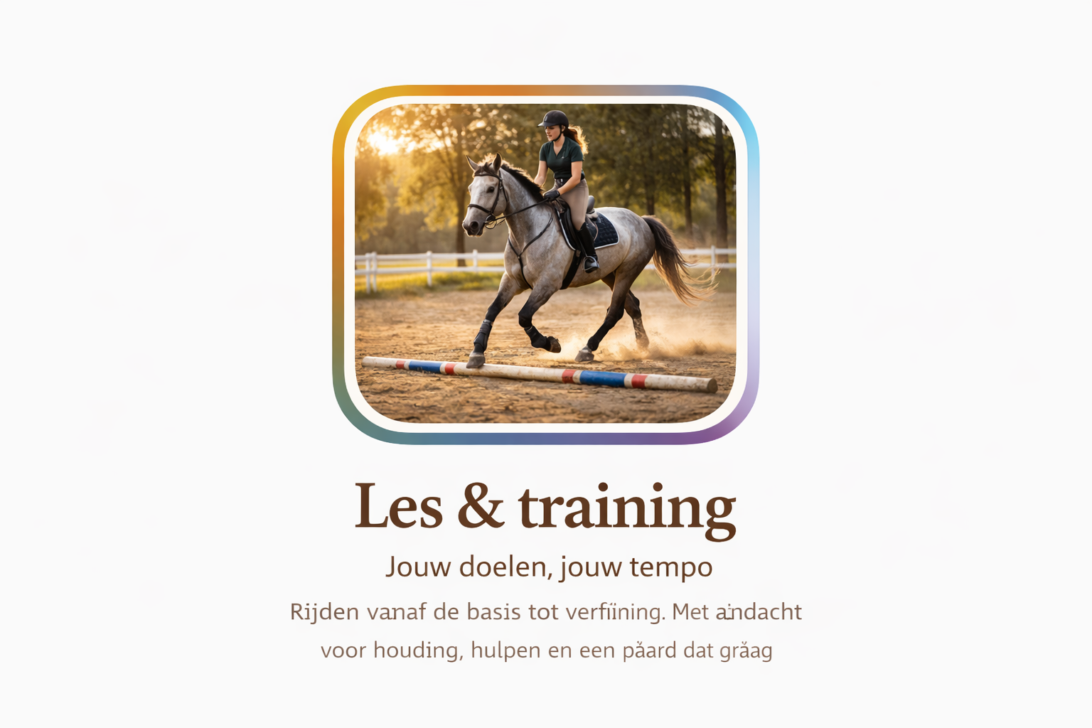 Les & training – jouw doelen, jouw tempo